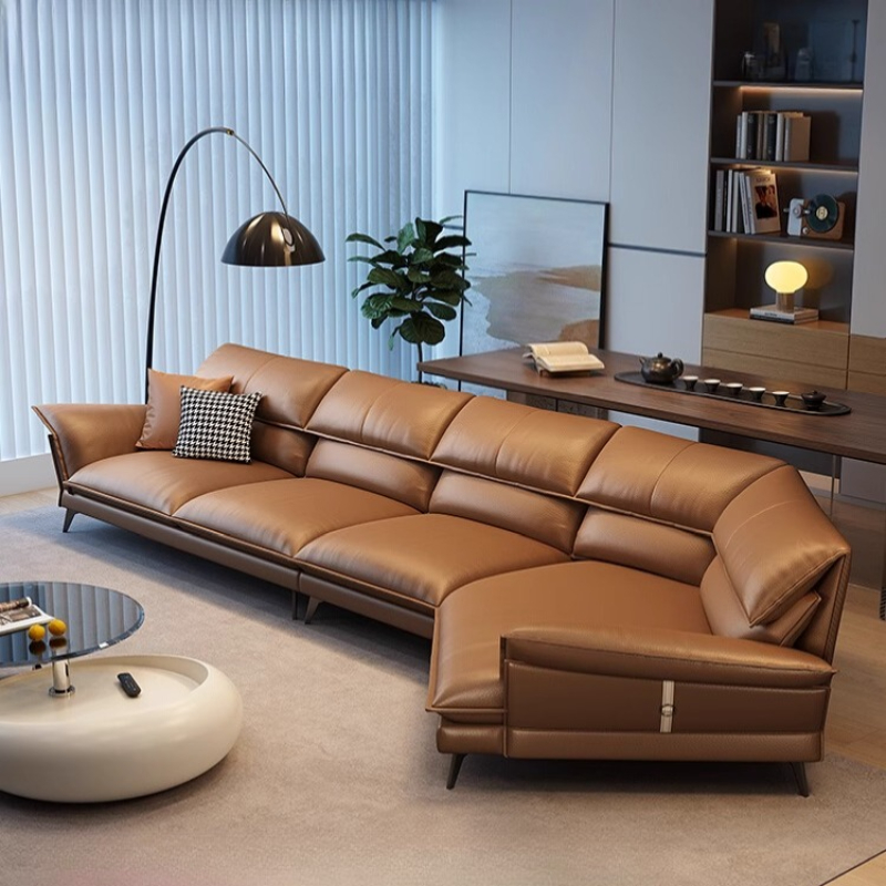 Home Cinema Sofa - Genuine Leather Luxury Italian Sofas Nordic