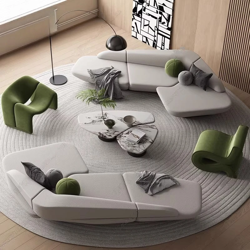 Home Cinema Sofa - Gaming Curved Sofa Reception Modern Designer