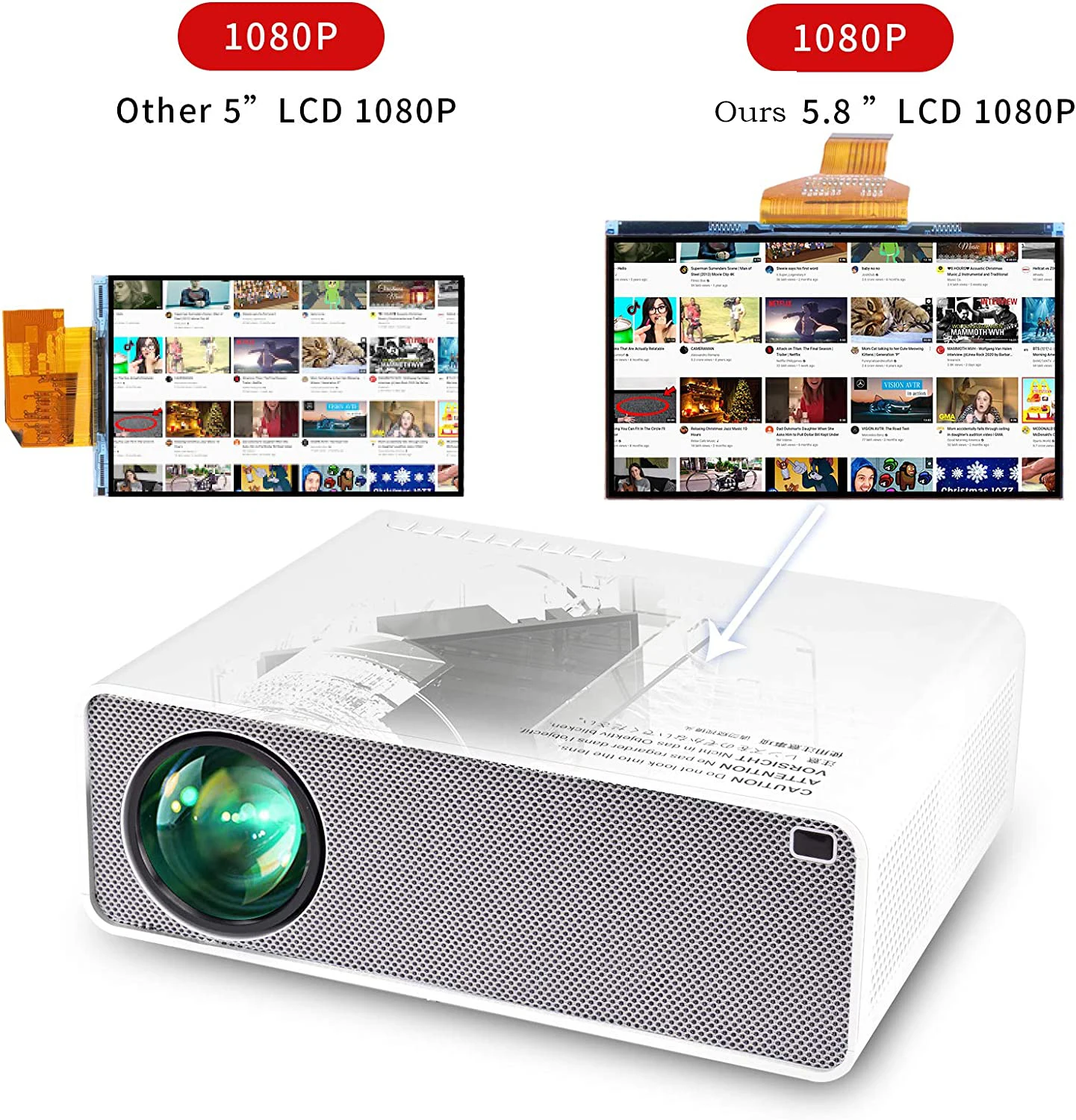 New Design Projector Beamer 10 - Home Cinema Kids recension och pris