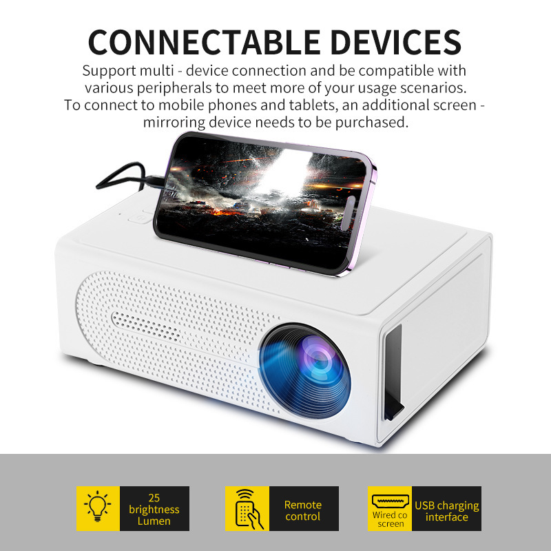 Mini Projector 1080P Supported - Home Cinema Kids recension och pris