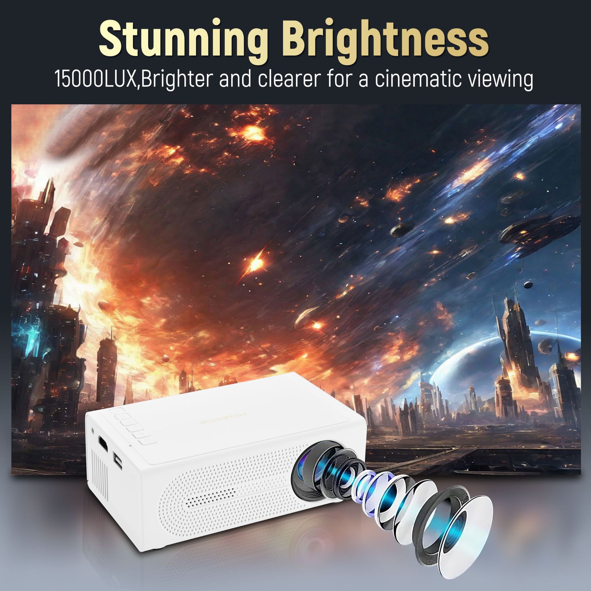 Mini Projector 1080P Supported - Home Cinema Kids recension och pris