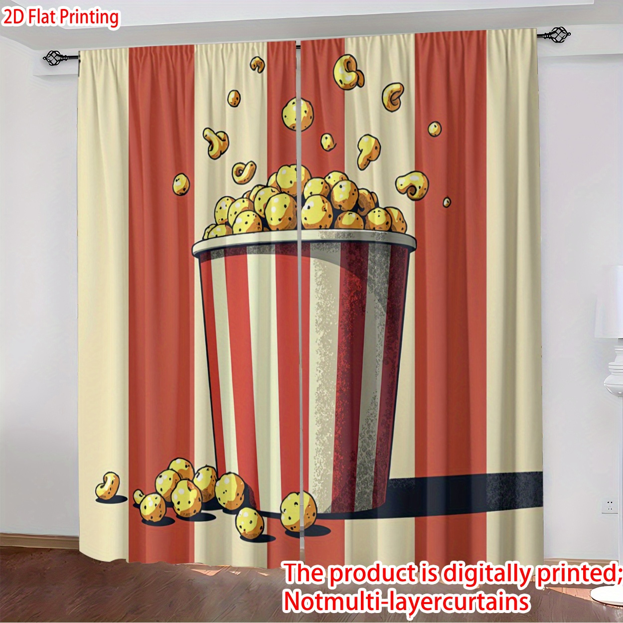 3D Popcorn Bucket Curtain, Ret - Home Cinema Kids recension och pris