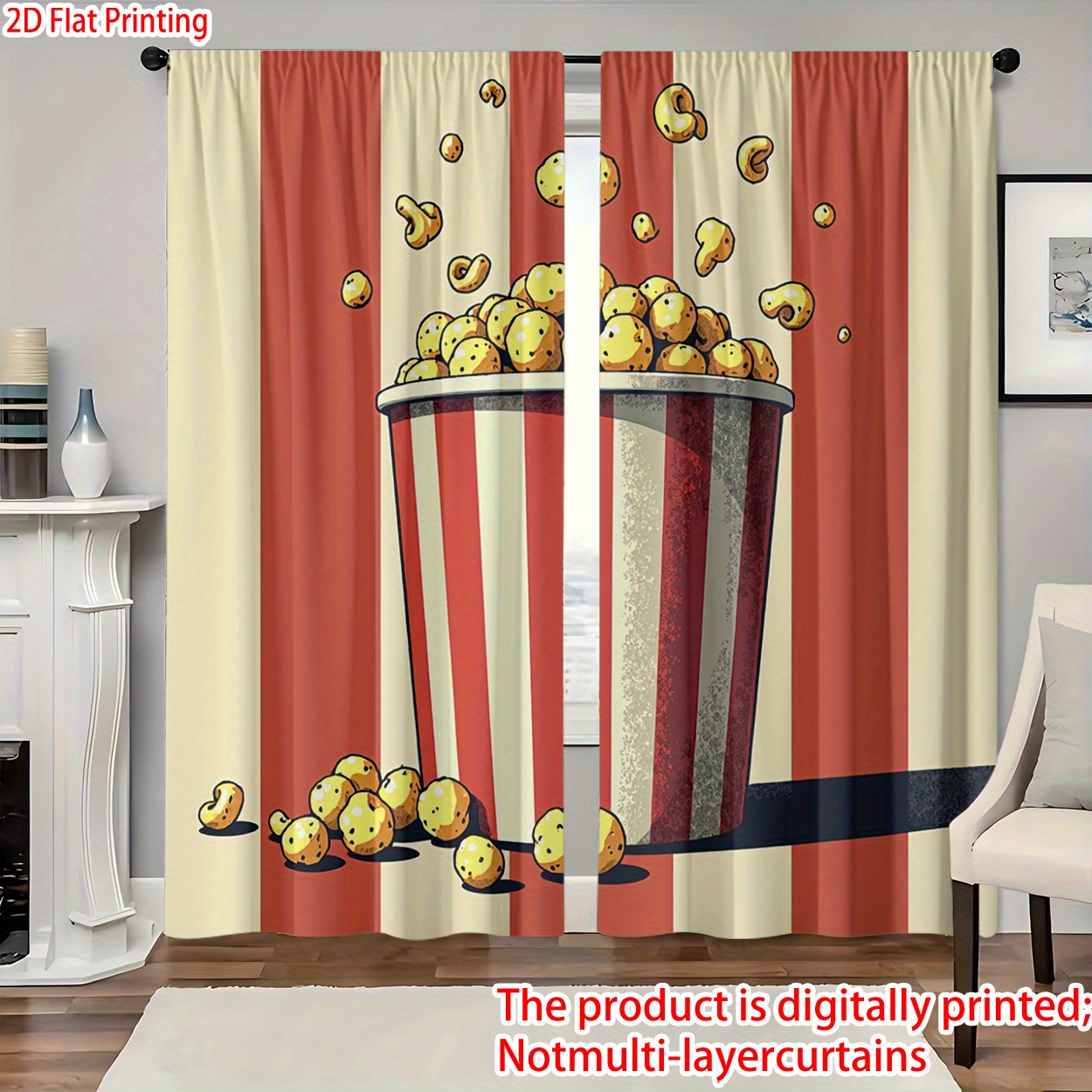 3D Popcorn Bucket Curtain, Ret - Home Cinema Kids recension och pris