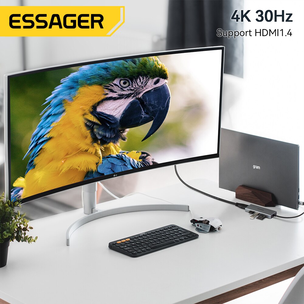 Essager 5 in 1 USB C HUB HDMI- - Home Cinema Usb recension och pris