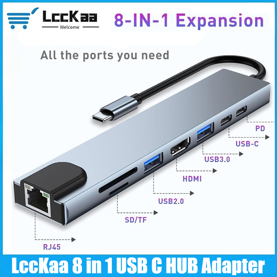 USB C Hub 8/7 in 1 4K HDMI Ada - Home Cinema Usb recension och pris