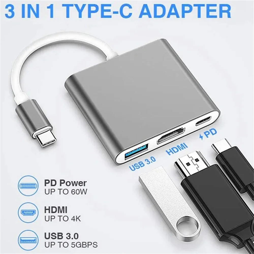 USB C HUB 3-in-1 Multiports Ad - Home Cinema Usb recension och pris