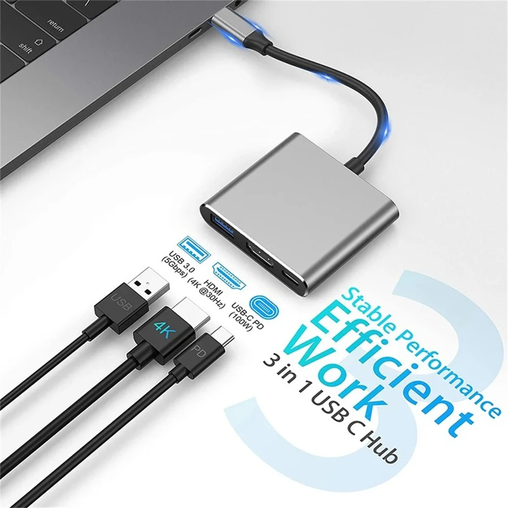 USB C HUB 3-in-1 Multiports Ad - Home Cinema Usb recension och pris