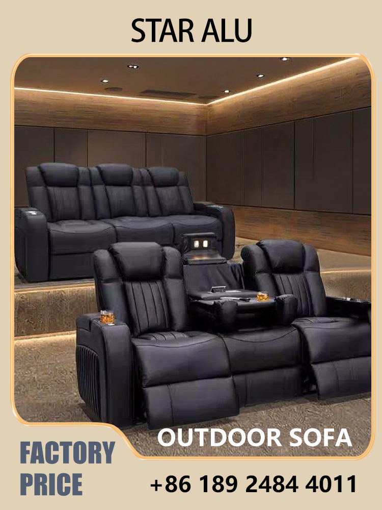 Genuine Leather Power Reclinin - Home Cinema Sofa recension och pris