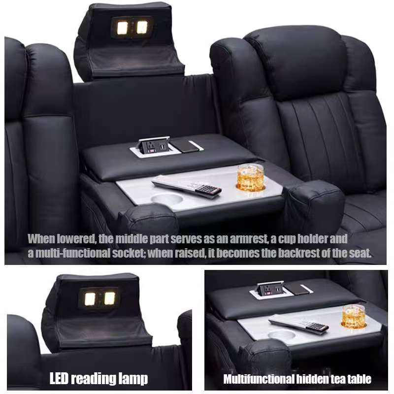 Genuine Leather Power Reclinin - Home Cinema Sofa recension och pris