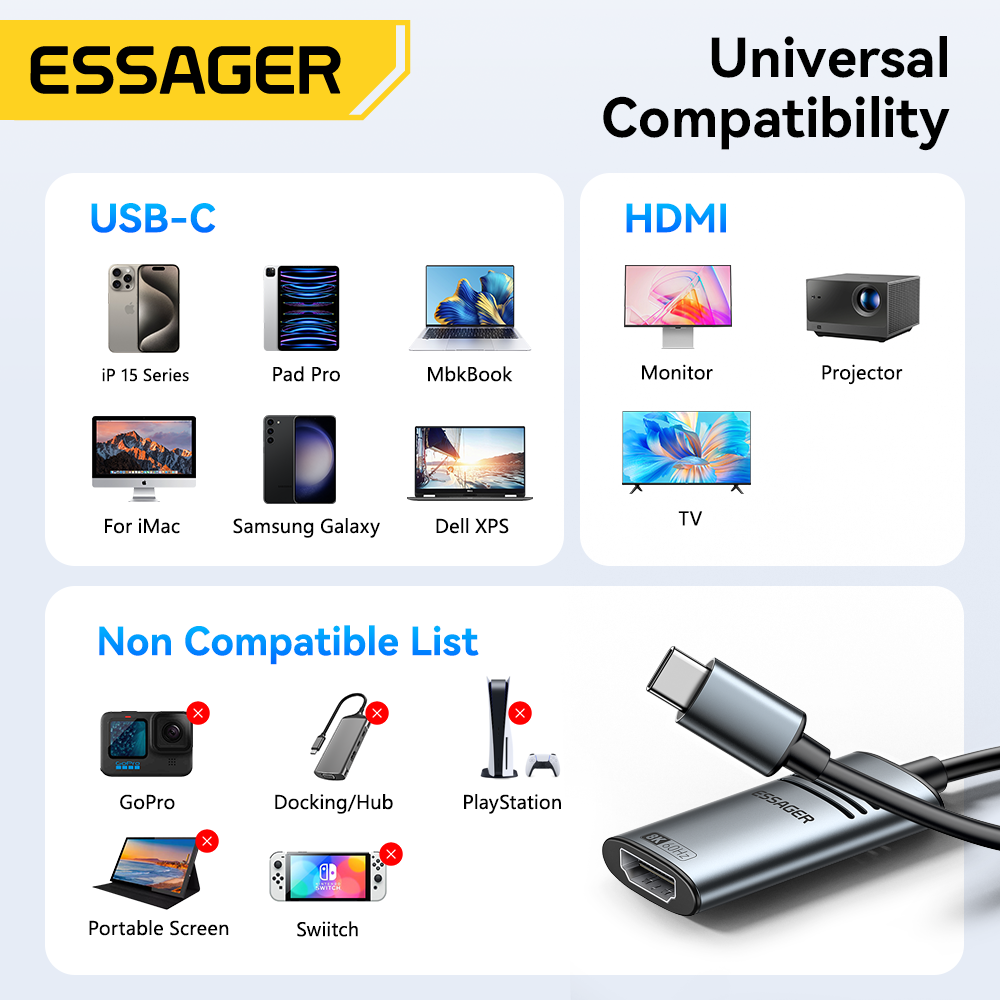 Essager HDMI To USB Type C Ada - Home Cinema Usb recension och pris