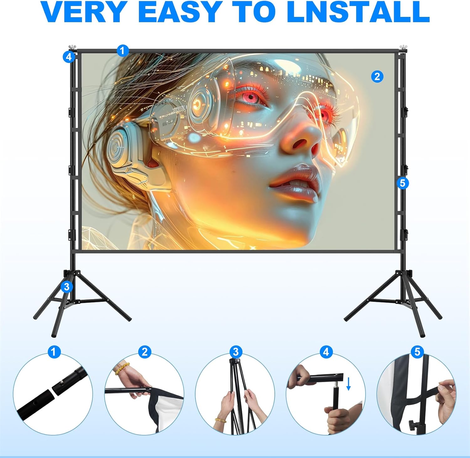 VEIDADZ Projection Screen With - Home Cinema Rack recension och pris